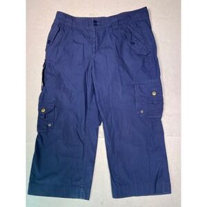 Lauren Ralph Lauren Cargo Pants Womens 10 Navy Blue Excellent